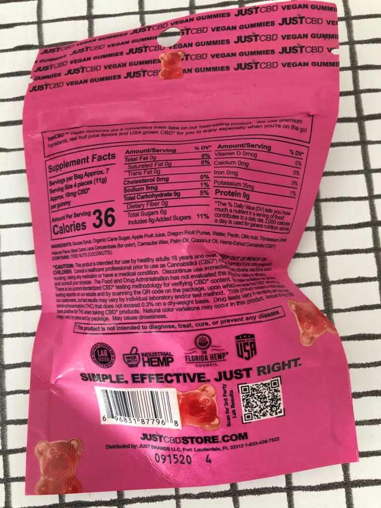 CBD Dragon Fruit Vegan Gummies – 300 mg